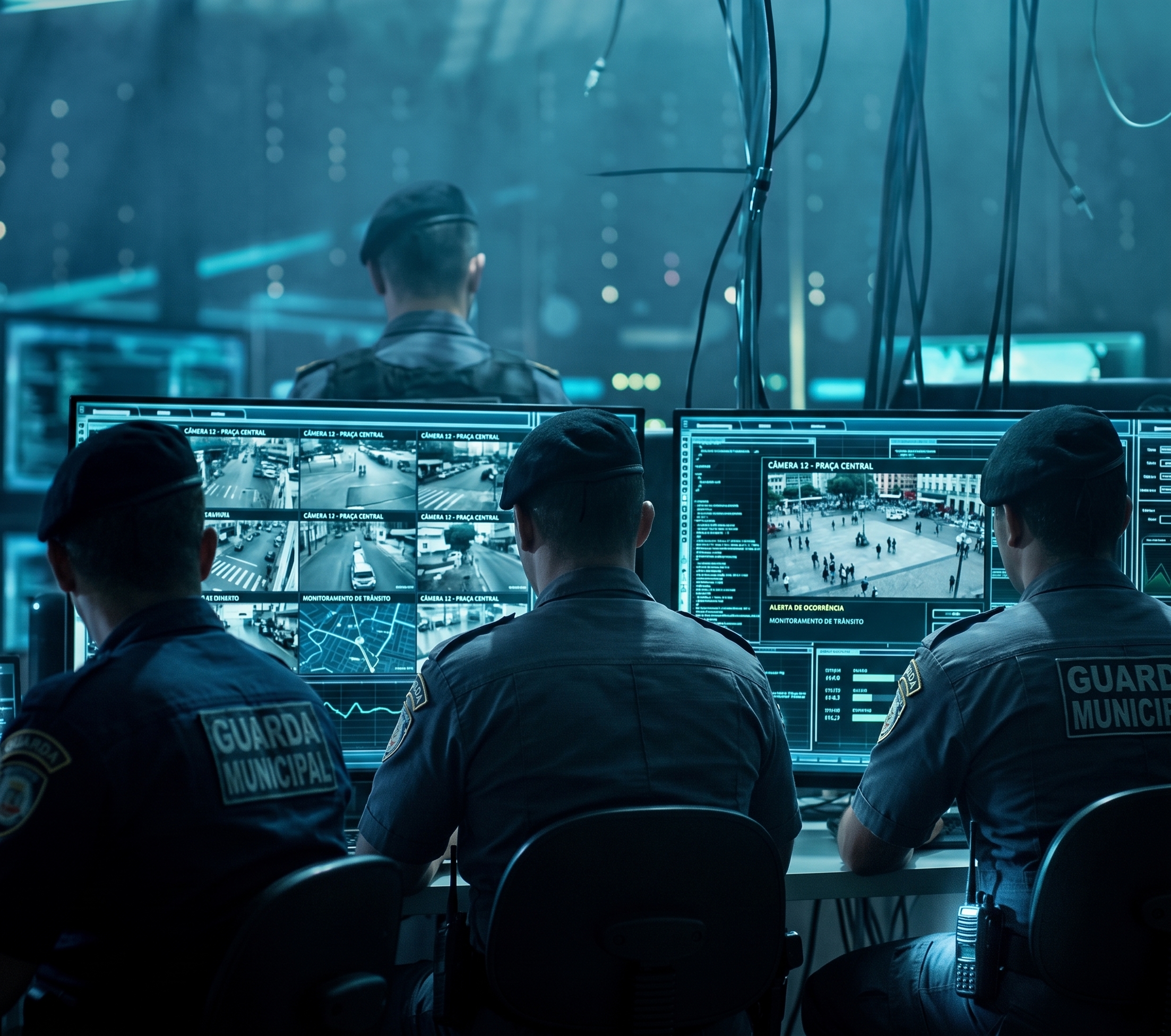 Centro de controle operacional da Guarda Municipal